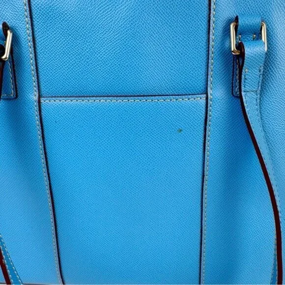 Dooney & Bourke saffiano leather small lexington blue‎ tote satchel shoulder bag - Picture 6 of 13